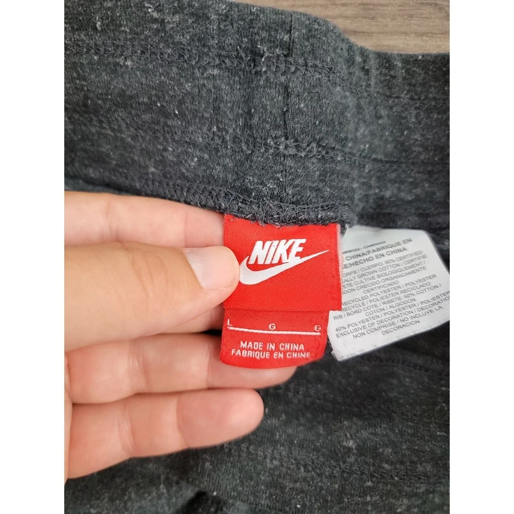 Nike Sportswear Shorts Gym Vintage Girls Large Gray Drawstring Pockets Stretch